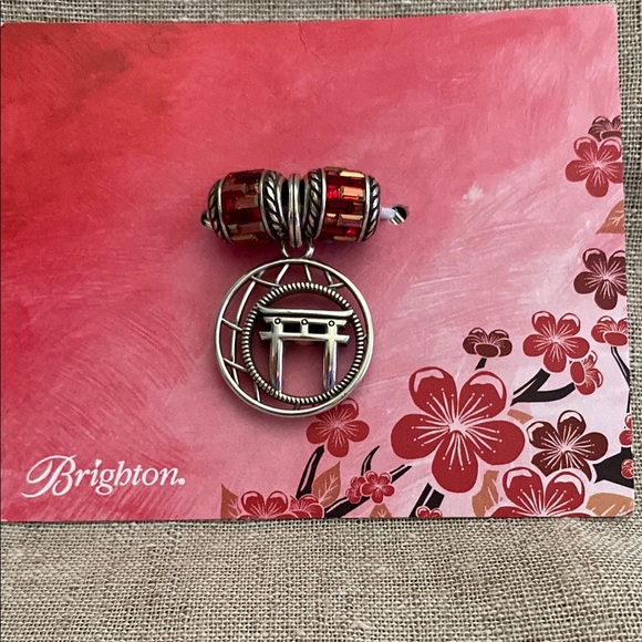 Brighton Wanderlust Tokyo Charm/pendant w/ 2-Red Crystal Beads - Picture 2 of 2